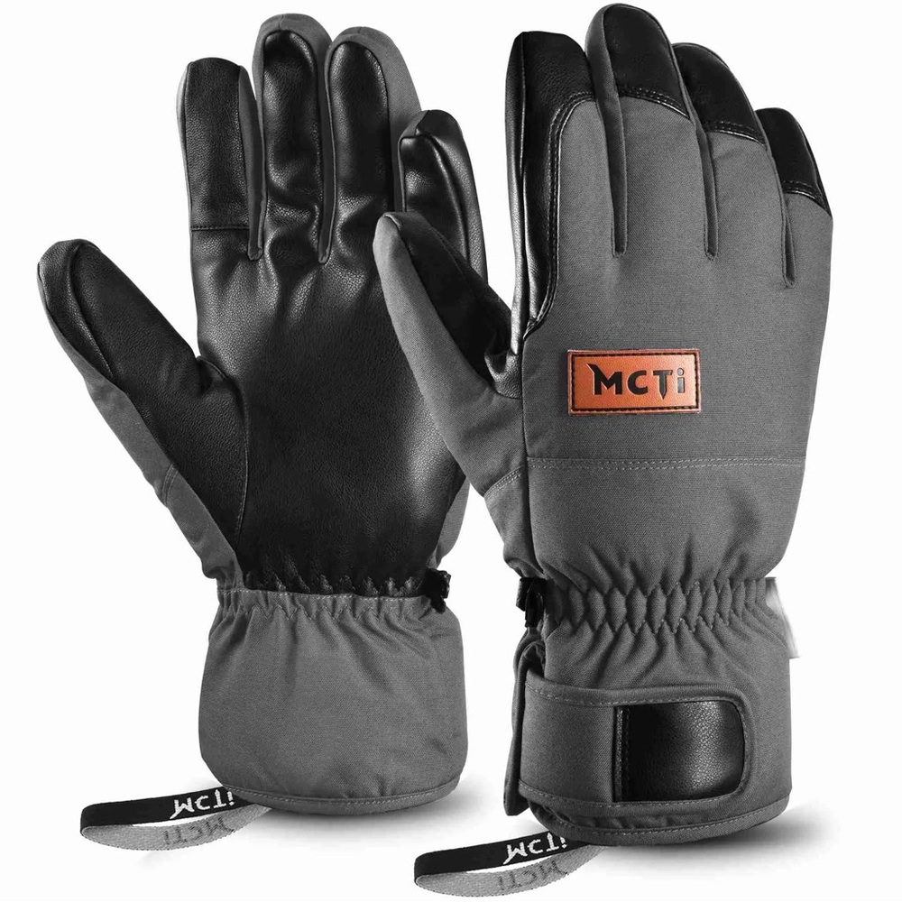MCTI NWT Lightweight & Warm Men's Cold Weather Gloves Gray Black Men’s Size L